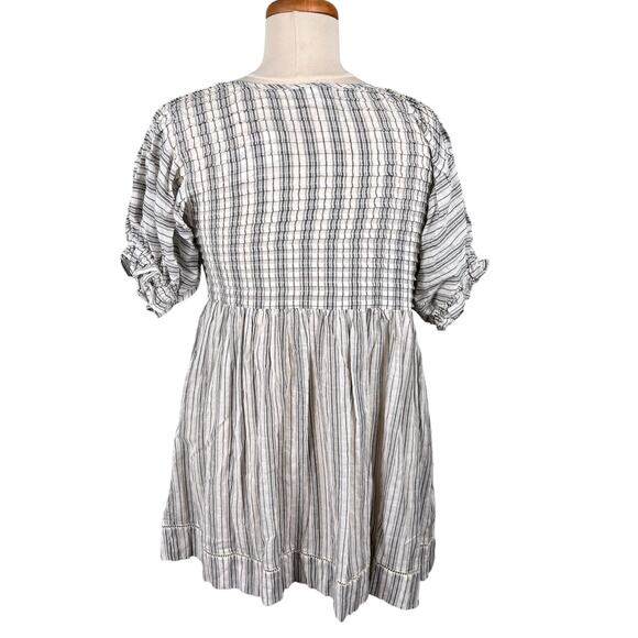 Women's Summer Dress Small Smocked Gingham Babydoll Puff Sleeves By Together - Picture 2 of 13